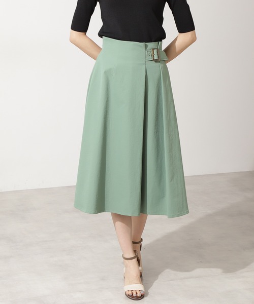 N.(N. Natural Beauty Basic)(エヌエヌナチュラルビューティーベーシック)の「◆バックル付セミフレアスカート(スカート・レディース・ベージュ/ネイビー/グリーン/オレンジ・MEDIUM)」の21枚目の写真