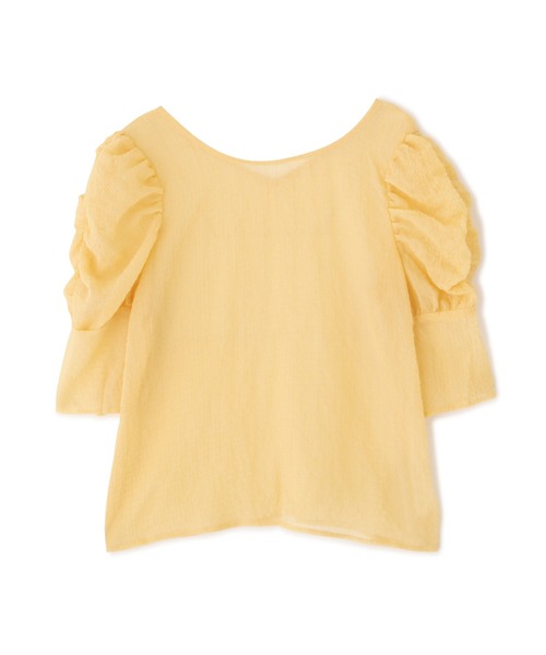 FREE'S MART（フリーズマート）の「◆シースルーパフスリーブ半袖ブラウス（シャツ/ブラウス・レディース・ホワイト/ブラック/イエロー・FREE）」の13枚目の写真