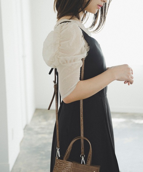 FREE'S MART（フリーズマート）の「◆シースルーパフスリーブ半袖ブラウス（シャツ/ブラウス・レディース・ホワイト/ブラック/イエロー・FREE）」の22枚目の写真