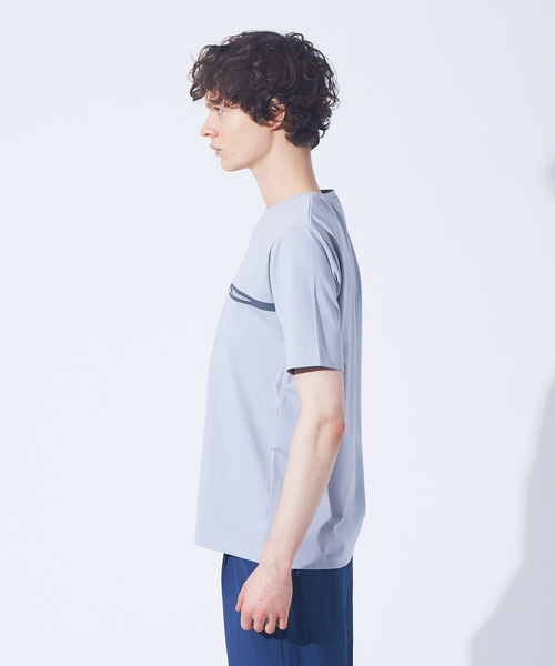 ABAHOUSE（アバハウス）の「Wテープ フロントライン ポケットTシャツ（Tシャツ/カットソー・メンズ・ホワイト/ネイビー/グレイッシュブルー・44/46/48）」の21枚目の写真