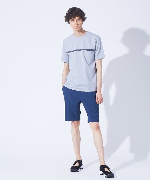ABAHOUSE（アバハウス）の「Wテープ フロントライン ポケットTシャツ（Tシャツ/カットソー・メンズ・ホワイト/ネイビー/グレイッシュブルー・44/46/48）」の5枚目の写真