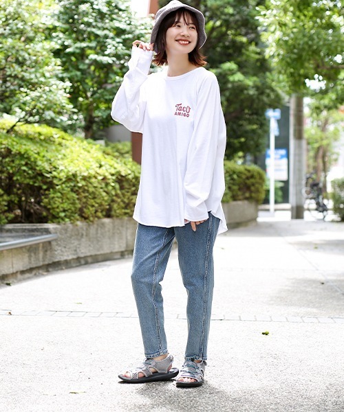 EDWIN(エドウィン)の「EDWINコラボタコスTシャツ 【EDWIN×チチカカ】(Tシャツ/カットソー・レディース・ホワイト/チャコールグレー・FREE)」の3枚目の写真