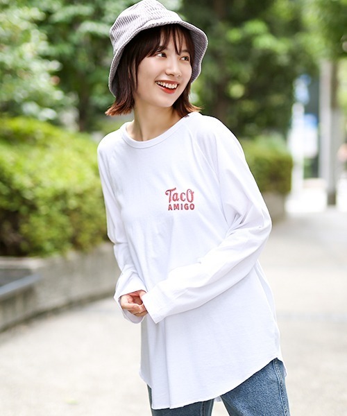 EDWIN(エドウィン)の「EDWINコラボタコスTシャツ 【EDWIN×チチカカ】(Tシャツ/カットソー・レディース・ホワイト/チャコールグレー・FREE)」の5枚目の写真