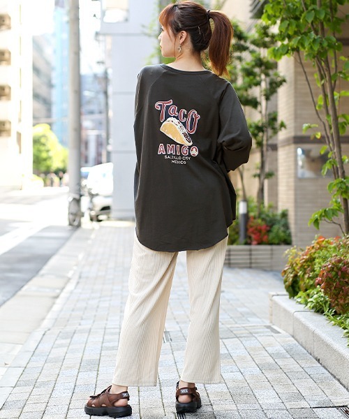 EDWIN(エドウィン)の「EDWINコラボタコスTシャツ 【EDWIN×チチカカ】(Tシャツ/カットソー・レディース・ホワイト/チャコールグレー・FREE)」の7枚目の写真