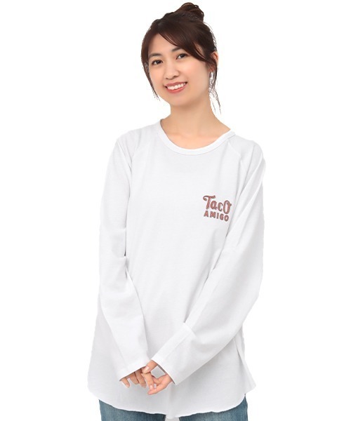 EDWIN(エドウィン)の「EDWINコラボタコスTシャツ 【EDWIN×チチカカ】(Tシャツ/カットソー・レディース・ホワイト/チャコールグレー・FREE)」の9枚目の写真