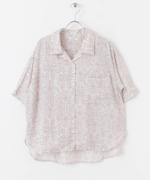 ITEMS URBANRESEARCH（アイテムズ アーバンリサーチ）の「プリント開襟シャツ（シャツ/ブラウス・レディース・オフホワイト/ベージュ/チャコールグレー・FREE）」の19枚目の写真