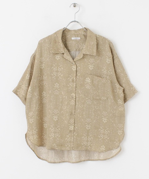 ITEMS URBANRESEARCH（アイテムズ アーバンリサーチ）の「プリント開襟シャツ（シャツ/ブラウス・レディース・オフホワイト/ベージュ/チャコールグレー・FREE）」の21枚目の写真