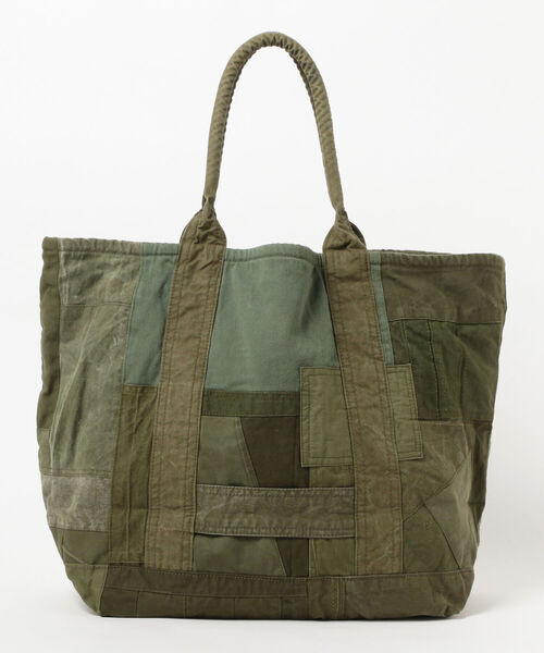 hobo(ホーボー)の「hobo / CARRY-ALL TOTE L UPCYCLED US ARMY CLOTH(トートバッグ・メンズ・オリーブ・ONE SIZE)」の3枚目の写真