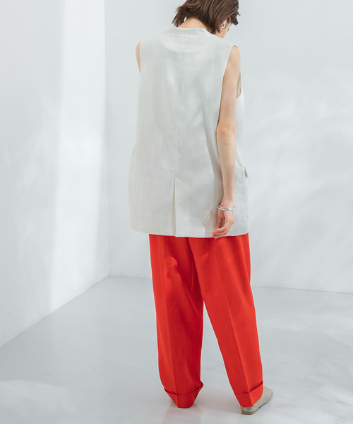 KBF(ケイビーエフ)の「センタープレスWIDEストレートパンツ(その他パンツ・レディース・ブラウン/レッド/ピンク/グリーン/ブルー・ONE)」の18枚目の写真