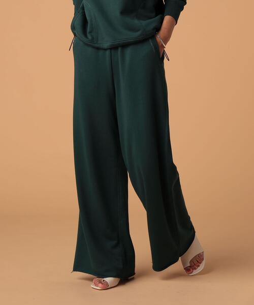 FEELING MADE（フィーリングメイド）の「FEELING MADE エアリースウェット ワイドパンツ（スウェットパンツ・レディース・ライトグレー/ダークブラウン/ダークグリーン/ブラック/ベージュ・MEDIUM/SMALL/LARGE）」の5枚目の写真