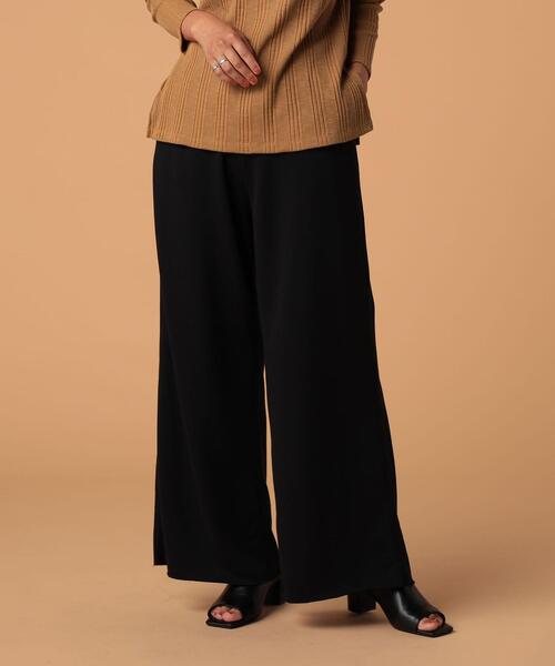 FEELING MADE（フィーリングメイド）の「FEELING MADE エアリースウェット ワイドパンツ（スウェットパンツ・レディース・ライトグレー/ダークブラウン/ダークグリーン/ブラック/ベージュ・MEDIUM/SMALL/LARGE）」の6枚目の写真