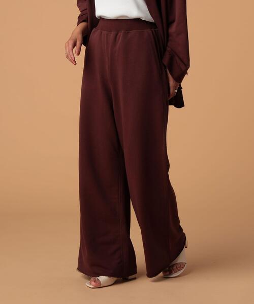 FEELING MADE（フィーリングメイド）の「FEELING MADE エアリースウェット ワイドパンツ（スウェットパンツ・レディース・ライトグレー/ダークグリーン/ベージュ/ダークブラウン/ブラック・SMALL/LARGE/MEDIUM）」の12枚目の写真