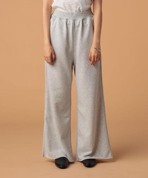 FEELING MADE（フィーリングメイド）の「FEELING MADE エアリースウェット ワイドパンツ（スウェットパンツ・レディース・ライトグレー/ダークグリーン/ベージュ/ダークブラウン/ブラック・SMALL/LARGE/MEDIUM）」の17枚目の写真