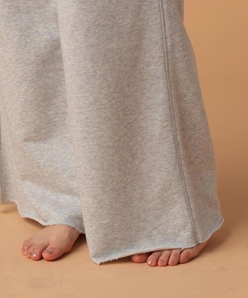 FEELING MADE（フィーリングメイド）の「FEELING MADE エアリースウェット ワイドパンツ（スウェットパンツ・レディース・ライトグレー/ダークブラウン/ダークグリーン/ブラック/ベージュ・MEDIUM/SMALL/LARGE）」の15枚目の写真