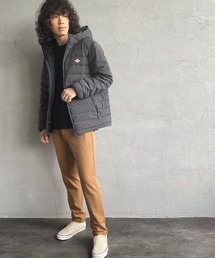 DANTON グレー ダウンジャケット DT-A0007TET] DANTON(ダントン) FAKE FAR HOODED DOWN JACKET