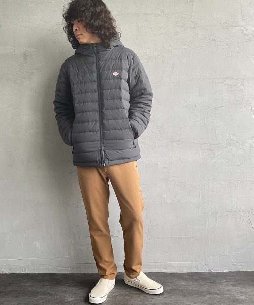 DANTON（ダントン）の「[DANTON/ダントン]ナイロンストレッチタフタ ミドルダウンフードジャケット（ダウンジャケット/コート・レディース・オリーブ/ブラック/チャコールグレー・S/M/L）」の10枚目の写真