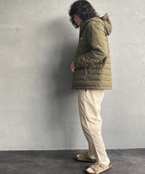 DANTON（ダントン）の「[DANTON/ダントン]ナイロンストレッチタフタ ミドルダウンフードジャケット（ダウンジャケット/コート・レディース・オリーブ/ブラック/チャコールグレー・S/M/L）」の11枚目の写真