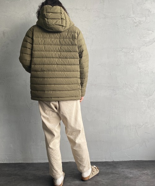 DANTON（ダントン）の「[DANTON/ダントン]ナイロンストレッチタフタ ミドルダウンフードジャケット（ダウンジャケット/コート・レディース・オリーブ/ブラック/チャコールグレー・S/M/L）」の19枚目の写真