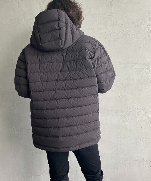 DANTON（ダントン）の「[DANTON/ダントン]ナイロンストレッチタフタ ミドルダウンフードジャケット（ダウンジャケット/コート・レディース・オリーブ/ブラック/チャコールグレー・S/M/L）」の21枚目の写真