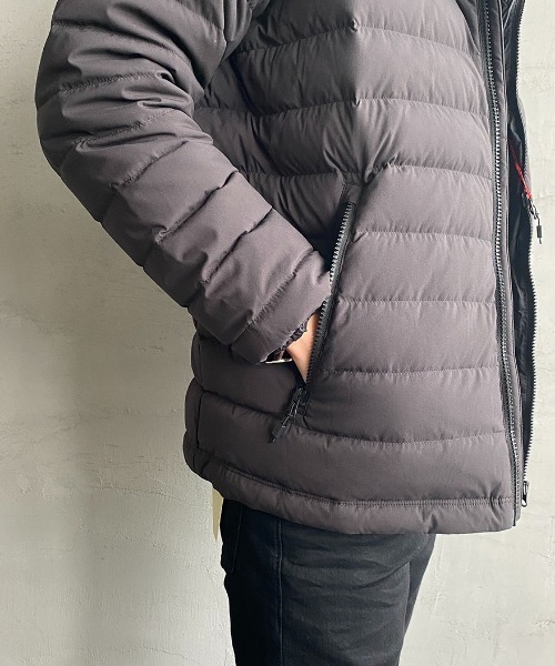 DANTON（ダントン）の「[DANTON/ダントン]ナイロンストレッチタフタ ミドルダウンフードジャケット（ダウンジャケット/コート・レディース・オリーブ/ブラック/チャコールグレー・S/M/L）」の17枚目の写真