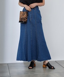 COLONY 2139 | 裾フリンジ切替デニムマーメイドスカート(デニムスカート)