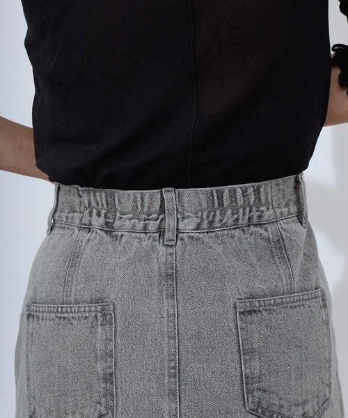 COLONY 2139（コロニートゥーワンスリーナイン）の「裾フリンジ切替デニムマーメイドスカート（デニムスカート・レディース・ブラック/ブルー・SMALL/MEDIUM）」の15枚目の写真