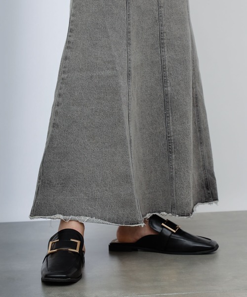 COLONY 2139（コロニートゥーワンスリーナイン）の「裾フリンジ切替デニムマーメイドスカート（デニムスカート・レディース・ブラック/ブルー・SMALL/MEDIUM）」の21枚目の写真