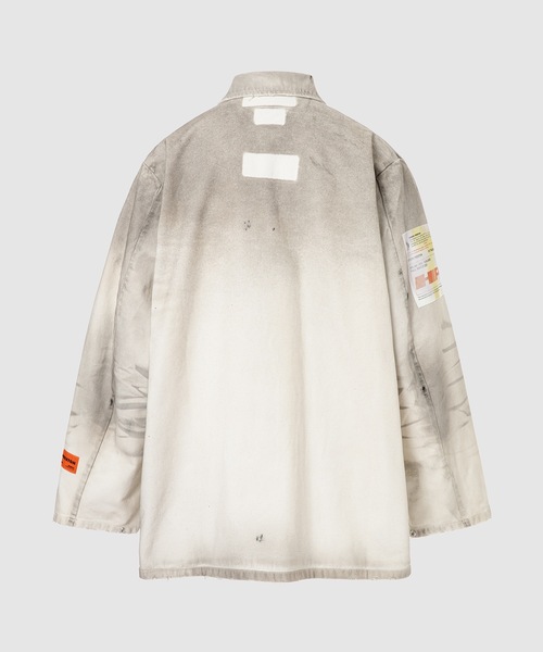 HERON PRESTON（ヘロンプレストン）の「LABEL DIRT WASH RESERVE SHIRT（シャツ/ブラウス・メンズ・グレー・M/L）」の5枚目の写真