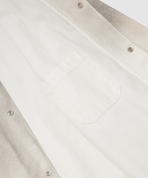 HERON PRESTON（ヘロンプレストン）の「LABEL DIRT WASH RESERVE SHIRT（シャツ/ブラウス・メンズ・グレー・M/L）」の2枚目の写真