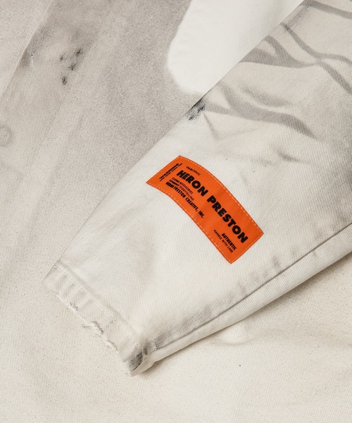 HERON PRESTON（ヘロンプレストン）の「LABEL DIRT WASH RESERVE SHIRT（シャツ/ブラウス・メンズ・グレー・M/L）」の4枚目の写真