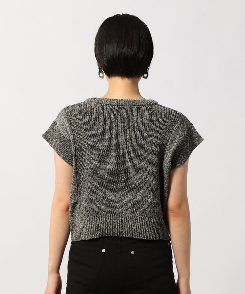 PAGEBOY（ページボーイ）の「MIXショートニットプルオーバー（ニット/セーター・レディース・ブラック/グレイッシュベージュ/ブルー・FREE）」の17枚目の写真