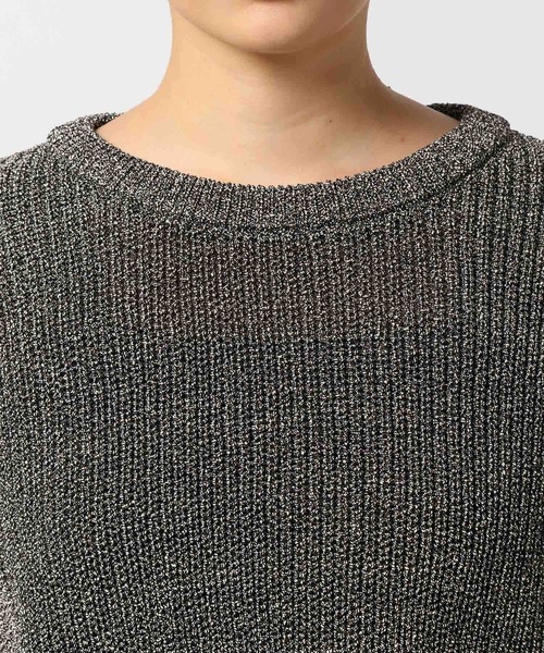 PAGEBOY（ページボーイ）の「MIXショートニットプルオーバー（ニット/セーター・レディース・ブラック/グレイッシュベージュ/ブルー・FREE）」の13枚目の写真