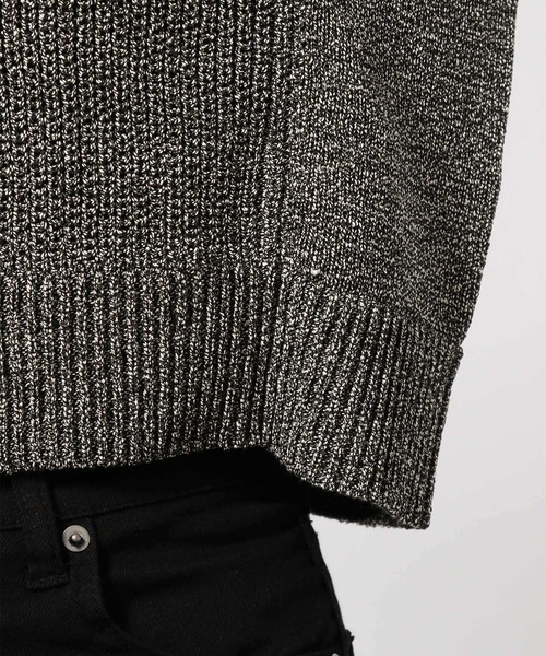 PAGEBOY（ページボーイ）の「MIXショートニットプルオーバー（ニット/セーター・レディース・ブラック/グレイッシュベージュ/ブルー・FREE）」の15枚目の写真