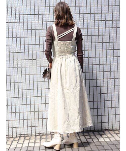 MURUA（ムルーア）の「シアーミニマルタートル（ニット/セーター・レディース・オフホワイト/ブラック/パープル/ダークブラウン・FREE）」の20枚目の写真