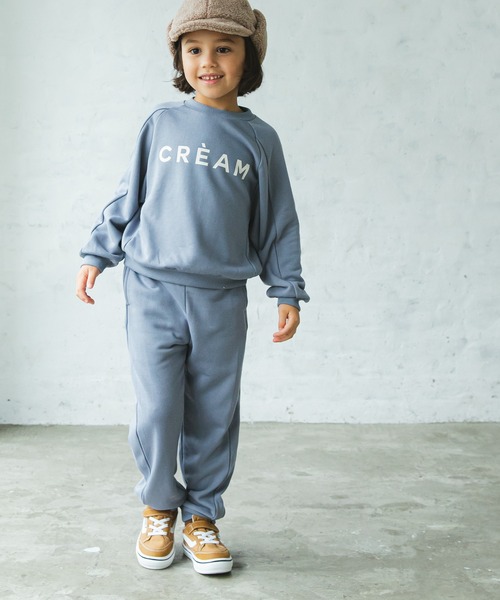 pairmanon（ペアマノン）の「【万能スウェット】裏毛ユニセックスロゴプリントセットアップ（セットアップ・キッズ・ブラック/モカ/チャコール/グレイッシュベージュ/ブルー系その他3・90/140/100/150/130/110/120）」の5枚目の写真