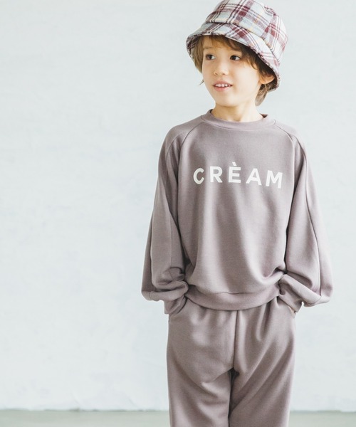 pairmanon（ペアマノン）の「【万能スウェット】裏毛ユニセックスロゴプリントセットアップ（セットアップ・キッズ・ブラック/モカ/チャコール/グレイッシュベージュ/ブルー系その他3・90/140/100/150/130/110/120）」の3枚目の写真