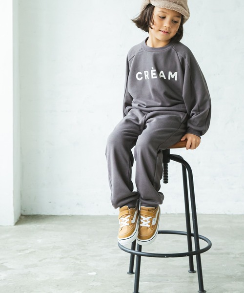 pairmanon（ペアマノン）の「【万能スウェット】裏毛ユニセックスロゴプリントセットアップ（セットアップ・キッズ・ブラック/モカ/チャコール/グレイッシュベージュ/ブルー系その他3・90/140/100/150/130/110/120）」の11枚目の写真