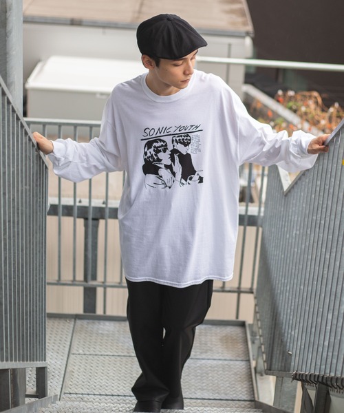 sonic youth（ソニックユース）の「∴WEGO/別注 SONIC YOUTH プリントBIGロンT（Tシャツ/カットソー・メンズ・ホワイト系その他/ホワイト・MEDIUM/LARGE）」の5枚目の写真