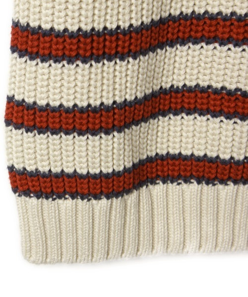 PHEENY（フィーニー）の「ボーダー柄長袖ニット（ニット/セーター・レディース・ベージュ・2）」の5枚目の写真