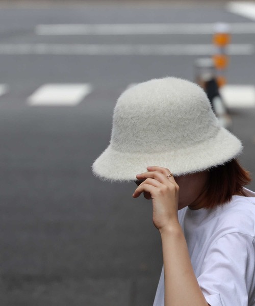 HONEYSUCKLE ROSE（ハニーサックルローズ）の「【HONEYSUCKLE ROSE】シャギーベルハット（ハット・レディース・ブラック/ベージュ/オフホワイト/ブラック×ホワイト・フリー）」の2枚目の写真