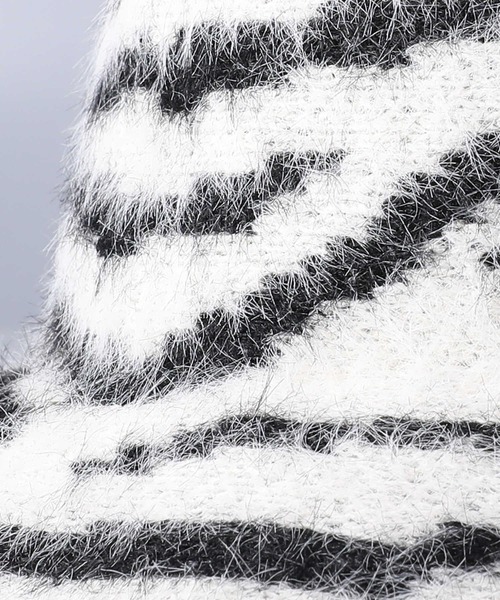 HONEYSUCKLE ROSE（ハニーサックルローズ）の「【HONEYSUCKLE ROSE】シャギーベルハット（ハット・レディース・ブラック/ベージュ/オフホワイト/ブラック×ホワイト・フリー）」の12枚目の写真