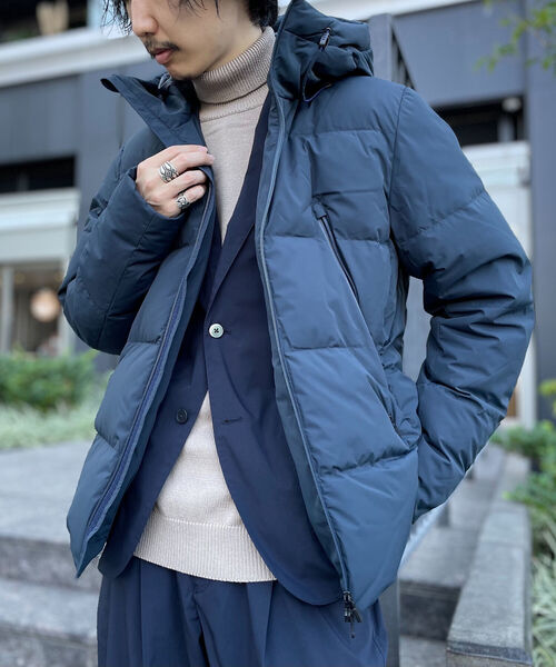 GLOSTER（グロスター）の「【GLOSTER/グロスター】ミニリップ フーデットダウンブルゾン（ダウンジャケット/コート・メンズ・ブラック/ネイビー/グレイッシュベージュ・MEDIUM/LARGE）」の19枚目の写真