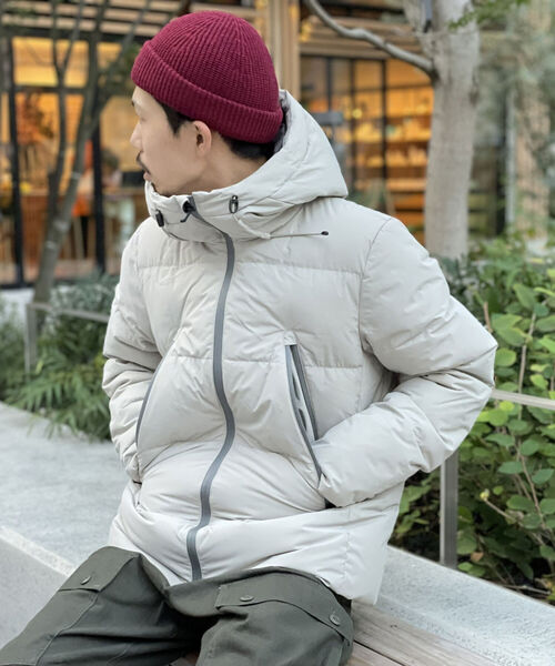 GLOSTER（グロスター）の「【GLOSTER/グロスター】ミニリップ フーデットダウンブルゾン（ダウンジャケット/コート・メンズ・ブラック/ネイビー/グレイッシュベージュ・MEDIUM/LARGE）」の5枚目の写真