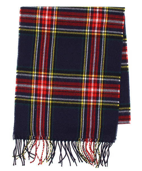 CIAOPANIC（チャオパニック）の「【Ciaopanic】チェックマフラー（マフラー・レディース・ネイビー/イエロー/レッド/ブルー/ホワイト/グリーン/オレンジ・FREE）」の4枚目の写真