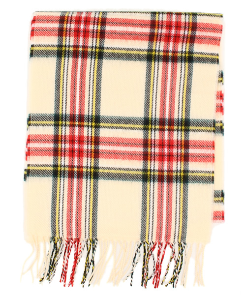 CIAOPANIC（チャオパニック）の「【Ciaopanic】チェックマフラー（マフラー・レディース・ネイビー/イエロー/レッド/ブルー/ホワイト/グリーン/オレンジ・FREE）」の2枚目の写真