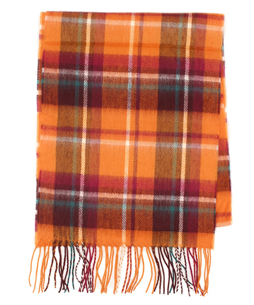 CIAOPANIC（チャオパニック）の「【Ciaopanic】チェックマフラー（マフラー・レディース・ネイビー/イエロー/レッド/ブルー/ホワイト/グリーン/オレンジ・FREE）」の7枚目の写真