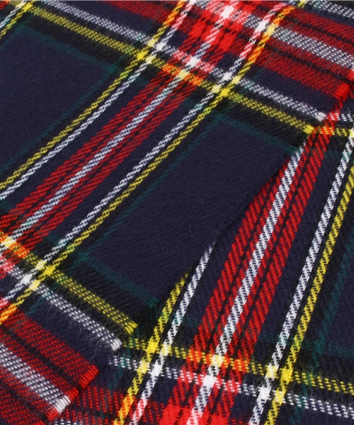 CIAOPANIC（チャオパニック）の「【Ciaopanic】チェックマフラー（マフラー・レディース・ネイビー/イエロー/レッド/ブルー/ホワイト/グリーン/オレンジ・FREE）」の9枚目の写真