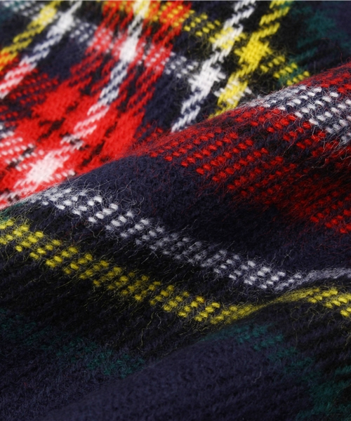 CIAOPANIC（チャオパニック）の「【Ciaopanic】チェックマフラー（マフラー・レディース・ネイビー/イエロー/レッド/ブルー/ホワイト/グリーン/オレンジ・FREE）」の10枚目の写真