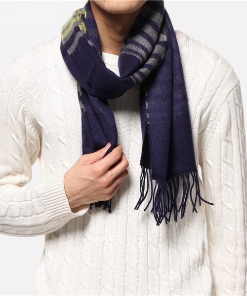 CIAOPANIC（チャオパニック）の「【Ciaopanic】チェックマフラー（マフラー・レディース・ネイビー/イエロー/レッド/ブルー/ホワイト/グリーン/オレンジ・FREE）」の11枚目の写真