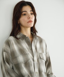 koe | オンブレチェックBIGシャツ*(シャツ/ブラウス)